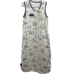 Domiamia Boys Medium 37" Long Sleep Sack Wearable Blanket White Machines